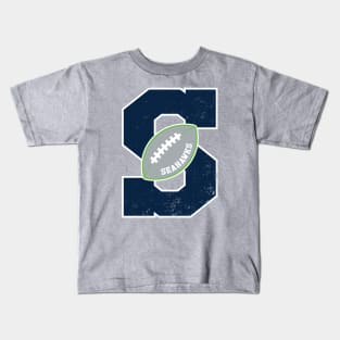 Big Bold Seattle Seahawks Monogram Kids T-Shirt